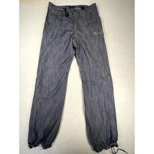 Teddy Smith Y2k Cargo Pants Mens 29 Blue Denim Cotton Classic Tapered Leg Hiking